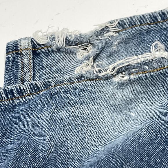 Vintage Y2K Levis 550 Relaxed Jeans 42x30 (40x29.5) Blue 100 Cotton Distress Hem - Picture 6 of 7